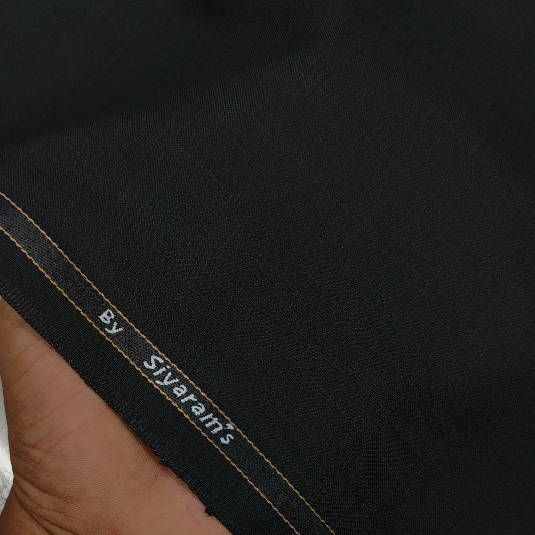 Combo Siyaram Check Black Trouser Fabric And Mantire Poly Cotton Light Blue Shirt Fabric